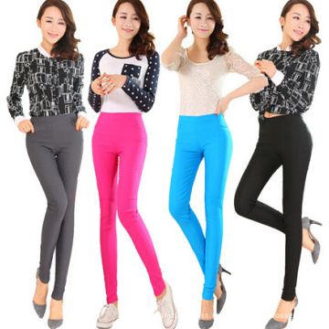 Moda de las mujeres de color de algodón Legging Skinny (SR8209)